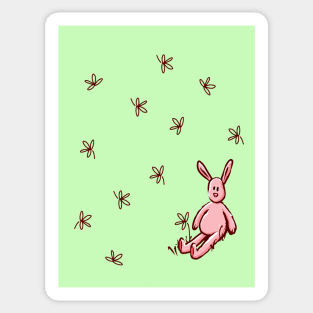 Bunny and Flower Sticker